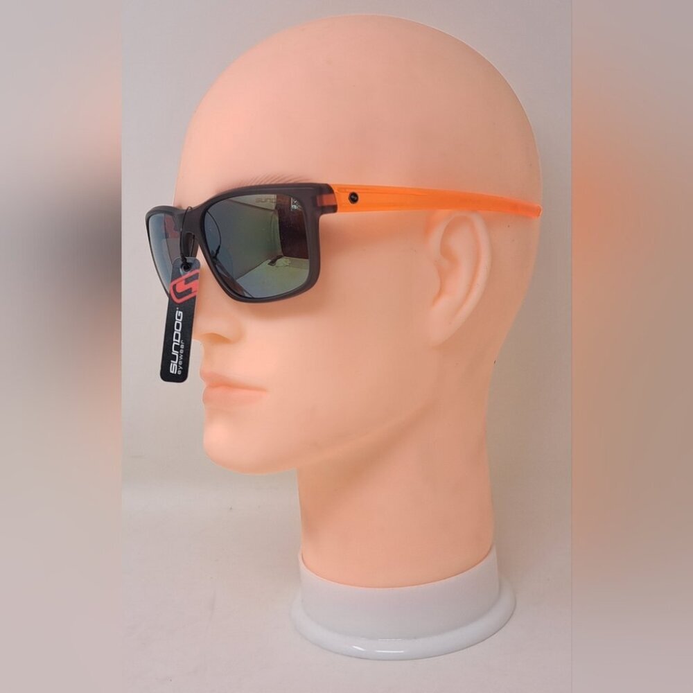 NWT Sundog Men's Sunglasses Golf Sport Orange Black 485132 Plasma 100% UVA